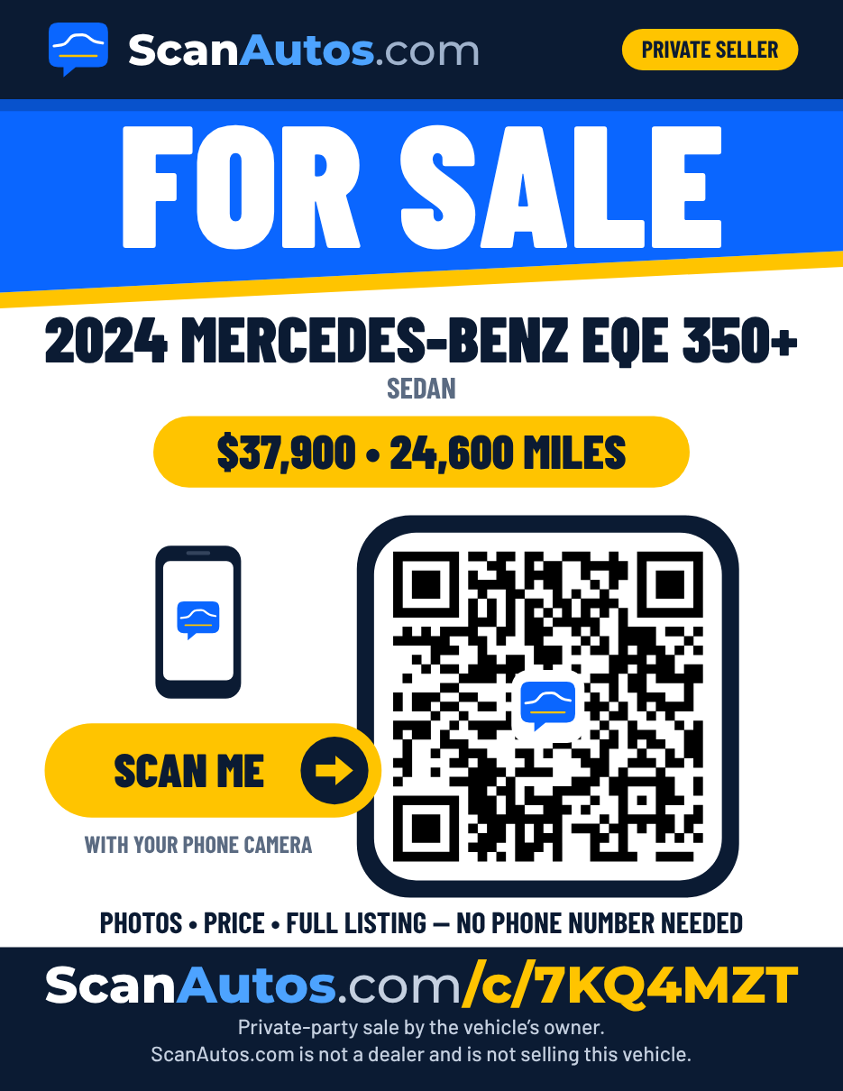 Example ScanAutos for-sale sign